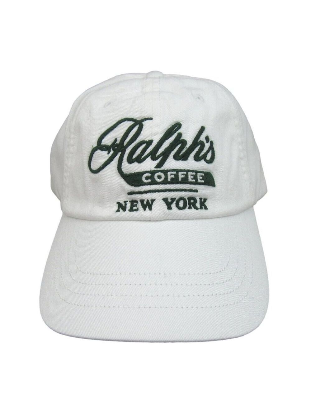 Polo Ralph Lauren Ralph's Coffee New York NYC Baseball Hat Cap White NEW